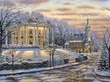Joys Of Christmas Robert Fi cityscapes Oil Paintings
